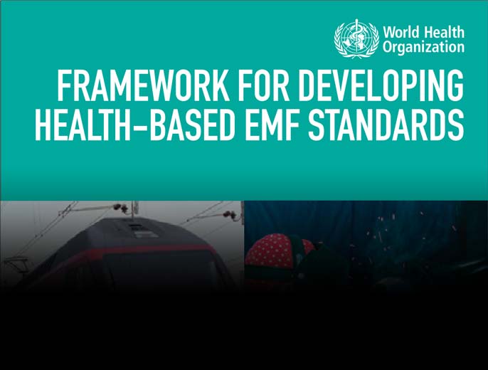 The front cover of the WHO's Framework for Developing Health-Based EMF Standards